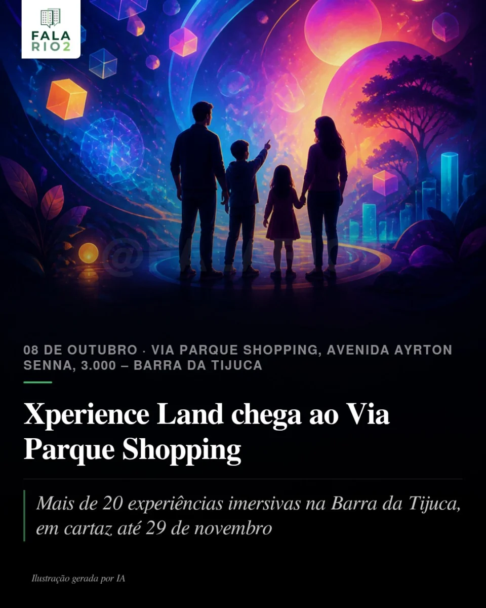 Uma opção de passeio em família na Barra: a Xperience Land reúne mais de 20 experiências imersivas no Via Parque Shopping,