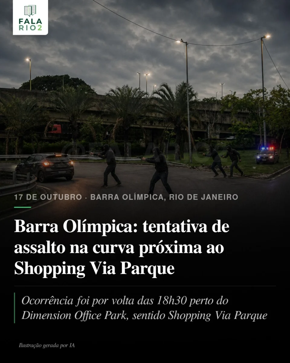 Por volta das 18h30, um motorista sofreu uma tentativa de assalto na curva de acesso à Avenida Engenheiro Cezar Hermano