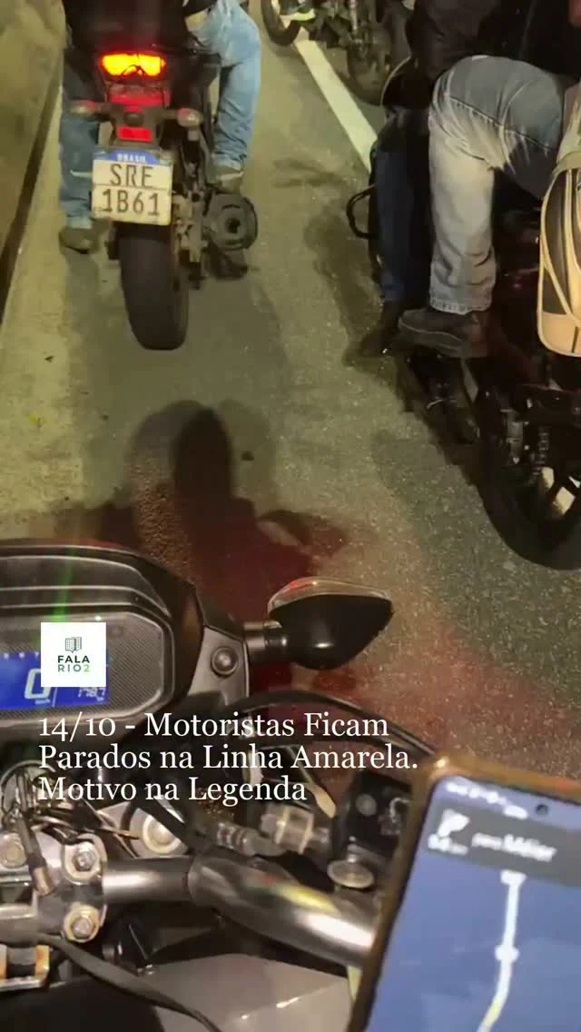 Na noite desta quarta-feira, 14 de outubro, motoristas que passavam pela Linha Amarela enfrentaram uma retenção e ficaram